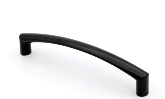 ELITE SIENA BOW HANDLE HOLE CENTRE 128MM ( LENGTH: 136mm x HEIGHT : 24mm x WIDTH : 13mm ) - BRUSHED NICKEL & SATIN BLACK