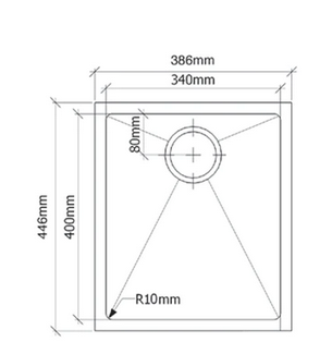 San Sink Stainless Steel AN3440-Genoa Delta Range 1.0mm