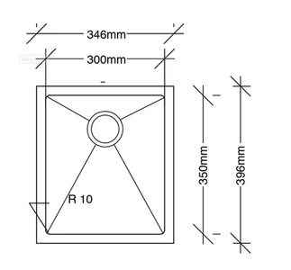 San Sink Stainless Steel AN3530 - Anzio Delta Range 1.0mm