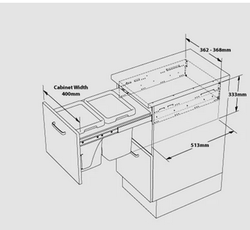 San Stainless Steel Bin UB400-18NS Ubstor Bin
