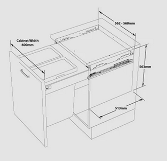 San Stainless Steel Bin UB600-35S Ubstor Bin