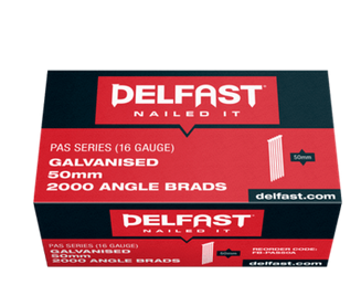 Delfast 16gauge Galvanised PAS Angle Brads - Box 2000.