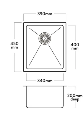 MERCER DV104 KENT SINGLE BOWL