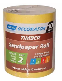 Norton Master Painters Sand Paper Rolls (Timber) 115mm x 10metres H212