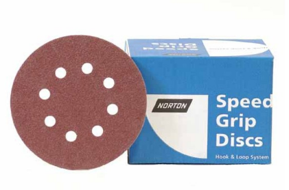 Norton No-Fil Speed -Grip Discs A275 125mm x 8Hole 1Pack (100pcs)