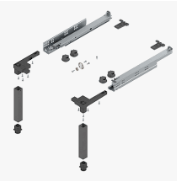 Blum Tandembox antaro Space Step Components 410mm x 450mm, 30kg   Z95.4100