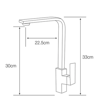 San Tap Square Geometric Style Taps Chrome