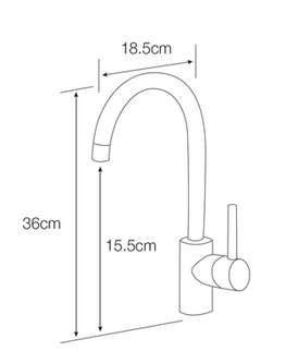 San Tap Classic Shaped Swan Neck Chrome