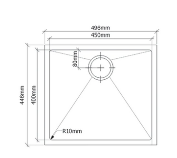 San Sink Stainless Steel AN4540-Turin Delta Range 1.0mm