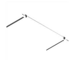 Blum Tandembox Side stabiliser set for draw NL-500mm (900 - 1200w) ZST.500BA Silk white