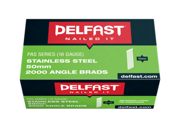 Delfast 16gauge Stainless Steel PAS Angle Brads - Box 2000.