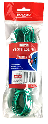 SOUDAL HOLDFAST CLOTHESLINE VINYL COATED 12M HANGSELL PRICED PER ROPE MINIMUM ORDER QUANTITY 12 ROPE