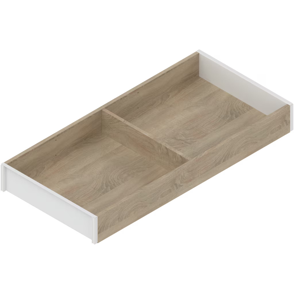 BLUM AMBIA-LINE Narrow Draw Frame Width 200mm, height  49.9 mm, Length 450 ,500 & 550mm( length 3 option) x Height M 106mm Wood design for NL Available in :Silk White,Orion Grey and Terra Black