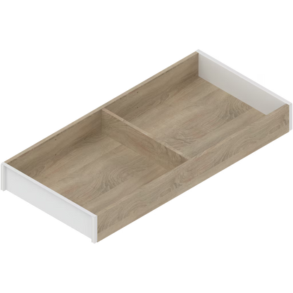BLUM AMBIA-LINE Narrow Draw Frame Width 200mm, height  49.9 mm, Length 450 ,500 & 550mm( length 3 option) x Height M 106mm Wood design for NL Available in :Silk White,Orion Grey and Terra Black