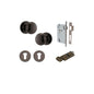 Iver Cambridge Door Knob Rose Round Concealed Fix Pair Passage Kit, Privacy Kit , Entrance Kit with High Security Lock -Signature Brass