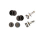 Iver Cambridge Door Knob Rose Round Concealed Fix Pair Passage Kit, Privacy Kit , Entrance Kit with High Security Lock -Signature Brass