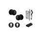 Iver Cambridge Door Knob Rose Round Concealed Fix Pair Passage Kit, Privacy Kit , Entrance Kit with High Security Lock -Matt Black