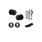 Iver Cambridge Door Knob Rose Round Concealed Fix Pair Passage Kit, Privacy Kit , Entrance Kit with High Security Lock -Matt Black