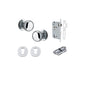 Iver Cambridge Door Knob Rose Round Concealed Fix Pair Passage Kit, Privacy Kit , Entrance Kit with High Security Lock -Polished Chrome