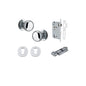 Iver Cambridge Door Knob Rose Round Concealed Fix Pair Passage Kit, Privacy Kit , Entrance Kit with High Security Lock -Polished Chrome