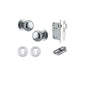 Iver Cambridge Door Knob Rose Round Concealed Fix Pair Passage Kit, Privacy Kit , Entrance Kit with High Security Lock -Brushed Chrome