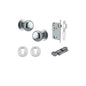 Iver Cambridge Door Knob Rose Round Concealed Fix Pair Passage Kit, Privacy Kit , Entrance Kit with High Security Lock -Brushed Chrome