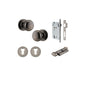 Iver Cambridge Door Knob Rose Round Concealed Fix Pair Passage Kit, Privacy Kit , Entrance Kit with High Security Lock -Distressed Nickel