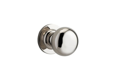Iver Cambridge Door Knob Rose Round Concealed Fix Pair Passage Kit, Privacy Kit , Entrance Kit with High Security Lock -Polished Nickel