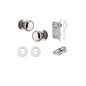 Iver Cambridge Door Knob Rose Round Concealed Fix Pair Passage Kit, Privacy Kit , Entrance Kit with High Security Lock -Polished Nickel