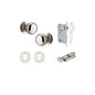 Iver Cambridge Door Knob Rose Round Concealed Fix Pair Passage Kit, Privacy Kit , Entrance Kit with High Security Lock -Polished Nickel