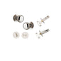Iver Cambridge Door Knob Rose Round Concealed Fix Pair Passage Kit, Privacy Kit , Entrance Kit with High Security Lock -Polished Nickel