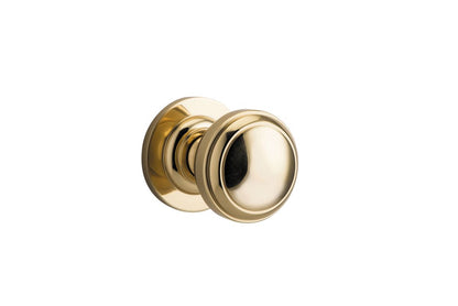 Iver Paddington  Door Knob Round Rose Concealed Fix Pair, Passage Kit, Privacy Kit , Entrance Kit with High Security Lock -Polished Brass