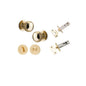 Iver Paddington  Door Knob Round Rose Concealed Fix Pair, Passage Kit, Privacy Kit , Entrance Kit with High Security Lock -Polished Brass