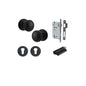 Iver Paddington  Door Knob Round Rose Concealed Fix Pair, Passage Kit, Privacy Kit , Entrance Kit with High Security Lock - Matt Black