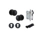 Iver Paddington  Door Knob Round Rose Concealed Fix Pair, Passage Kit, Privacy Kit , Entrance Kit with High Security Lock - Matt Black