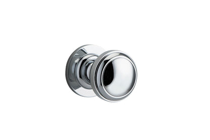 Iver Paddington  Door Knob Round Rose Concealed Fix Pair, Passage Kit, Privacy Kit , Entrance Kit with High Security Lock - Polished Chrome