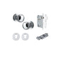 Iver Paddington  Door Knob Round Rose Concealed Fix Pair, Passage Kit, Privacy Kit , Entrance Kit with High Security Lock - Polished Chrome