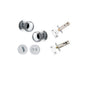 Iver Paddington  Door Knob Round Rose Concealed Fix Pair, Passage Kit, Privacy Kit , Entrance Kit with High Security Lock - Polished Chrome