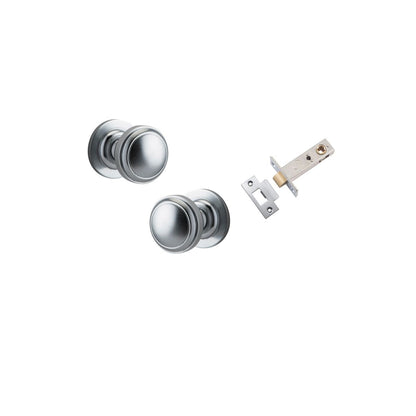 Iver Paddington  Door Knob Round Rose Concealed Fix Pair, Passage Kit, Privacy Kit , Entrance Kit with High Security Lock - Brushed Chrome