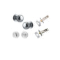 Iver Paddington  Door Knob Round Rose Concealed Fix Pair, Passage Kit, Privacy Kit , Entrance Kit with High Security Lock - Brushed Chrome