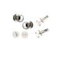 Iver Paddington  Door Knob Round Rose Concealed Fix Pair, Passage Kit, Privacy Kit , Entrance Kit with High Security Lock - Polished Nickel