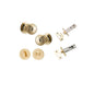 Iver Guildford Door Knob Rose Round Concealed Fix Pair, Passage Kit, Privacy Kit , Entrance Kit with High Security Lock - Polished Brass