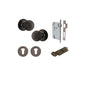 Iver Guildford Door Knob Rose Round Concealed Fix Pair, Passage Kit, Privacy Kit , Entrance Kit with High Security Lock - Signature Brass