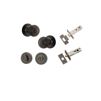 Iver Guildford Door Knob Rose Round Concealed Fix Pair, Passage Kit, Privacy Kit , Entrance Kit with High Security Lock - Signature Brass