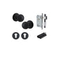 Iver Guildford Door Knob Rose Round Concealed Fix Pair, Passage Kit, Privacy Kit , Entrance Kit with High Security Lock - Matt Black