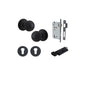 Iver Guildford Door Knob Rose Round Concealed Fix Pair, Passage Kit, Privacy Kit , Entrance Kit with High Security Lock - Matt Black