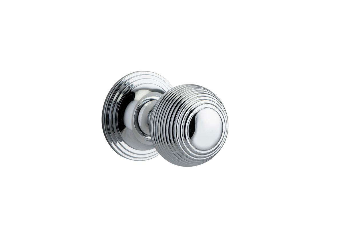 Iver Guildford Door Knob Rose Round Concealed Fix Pair, Passage Kit, Privacy Kit , Entrance Kit with High Security Lock - Polished Chrome