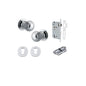 Iver Guildford Door Knob Rose Round Concealed Fix Pair, Passage Kit, Privacy Kit , Entrance Kit with High Security Lock - Polished Chrome