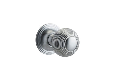 Iver Guildford Door Knob Rose Round Concealed Fix Pair, Passage Kit, Privacy Kit , Entrance Kit with High Security Lock - Brushed Chrome