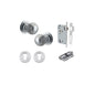 Iver Guildford Door Knob Rose Round Concealed Fix Pair, Passage Kit, Privacy Kit , Entrance Kit with High Security Lock - Brushed Chrome